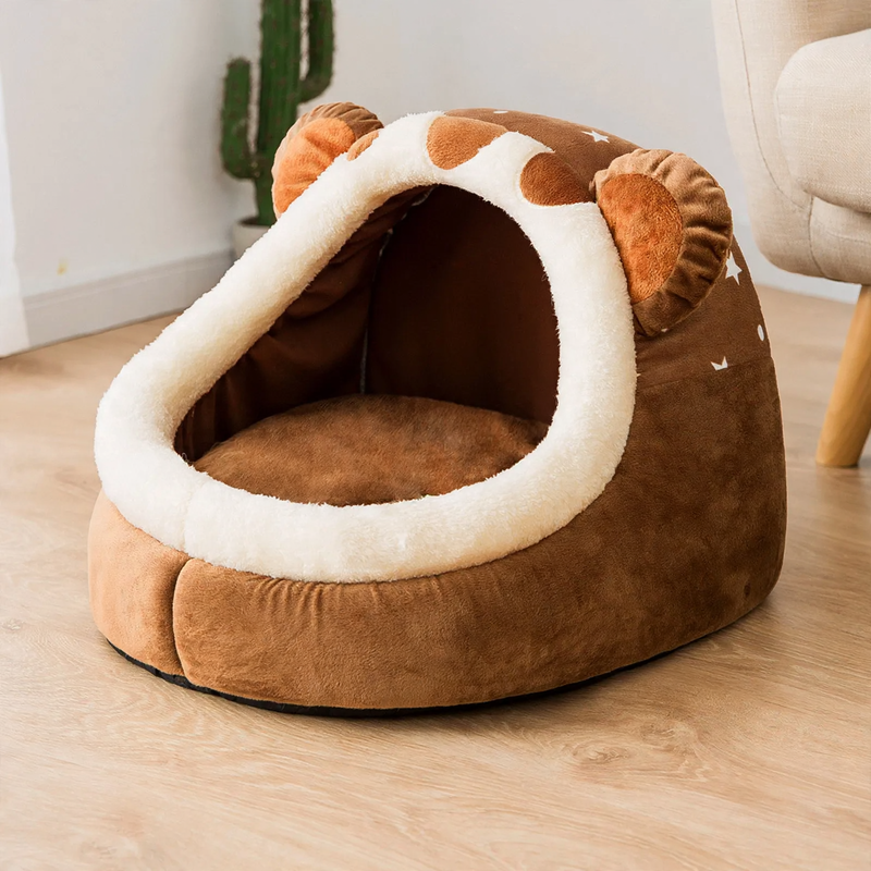 Cat bed, semi-closed, washable, year-round