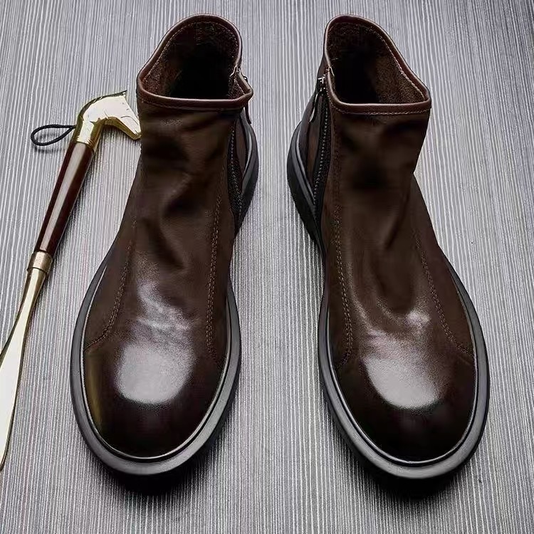 Men's Martin Boots, Genuine Leather, Breathable