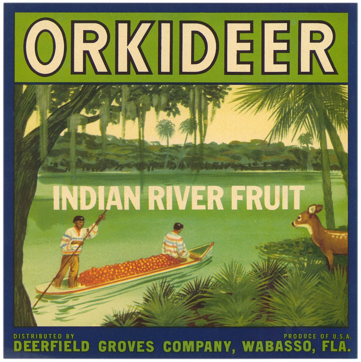 Orkideer Citrus Label 1940s