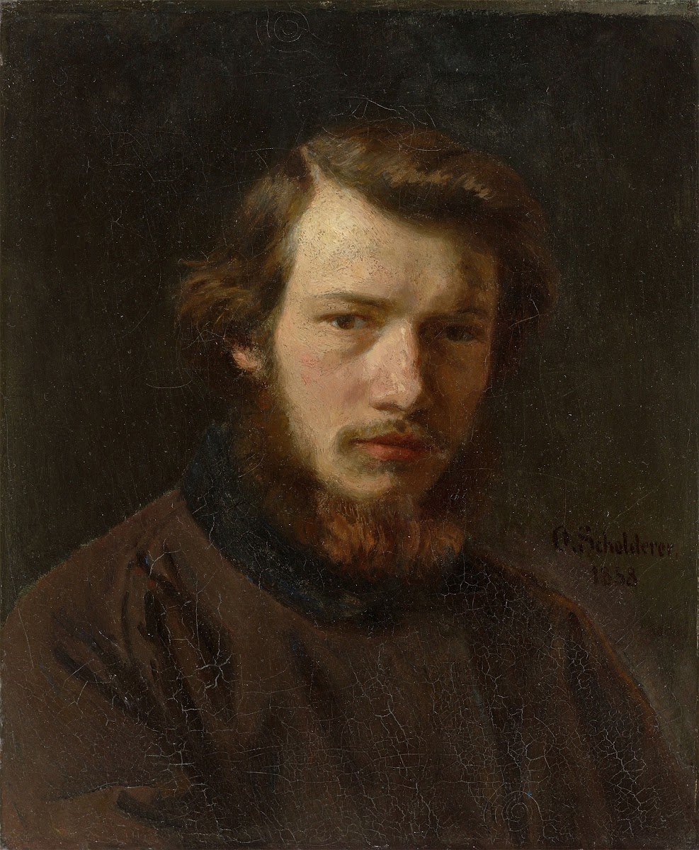 Selbstbildnis des 24 jährigen Künstlers 1858