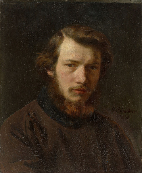 Selbstbildnis des 24 jährigen Künstlers 1858
