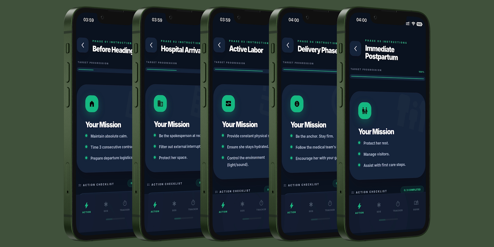 Labor Ready Dad app mockup