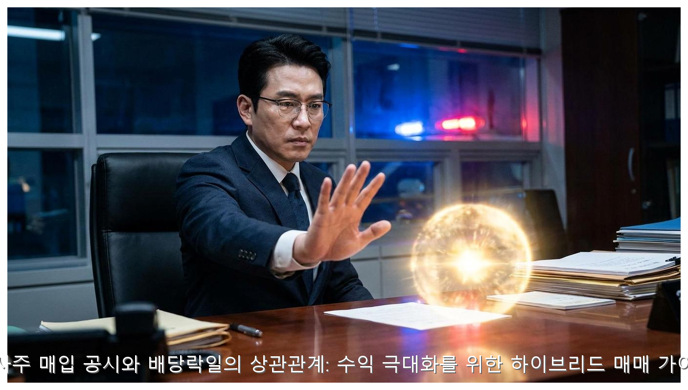 자사주 매입 공시와 배당락일의 상관관계: 수익 극대화를 위한 하이브리드 매매 가이드 핵심 안내 및 분석 인포그래픽 (4)