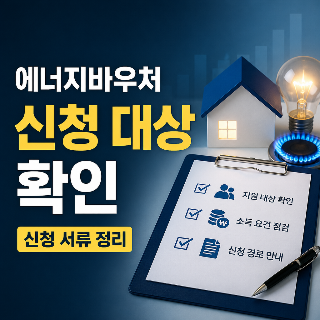 에너지바우처 신청 대상 확인 신청 조건과 필요 서류