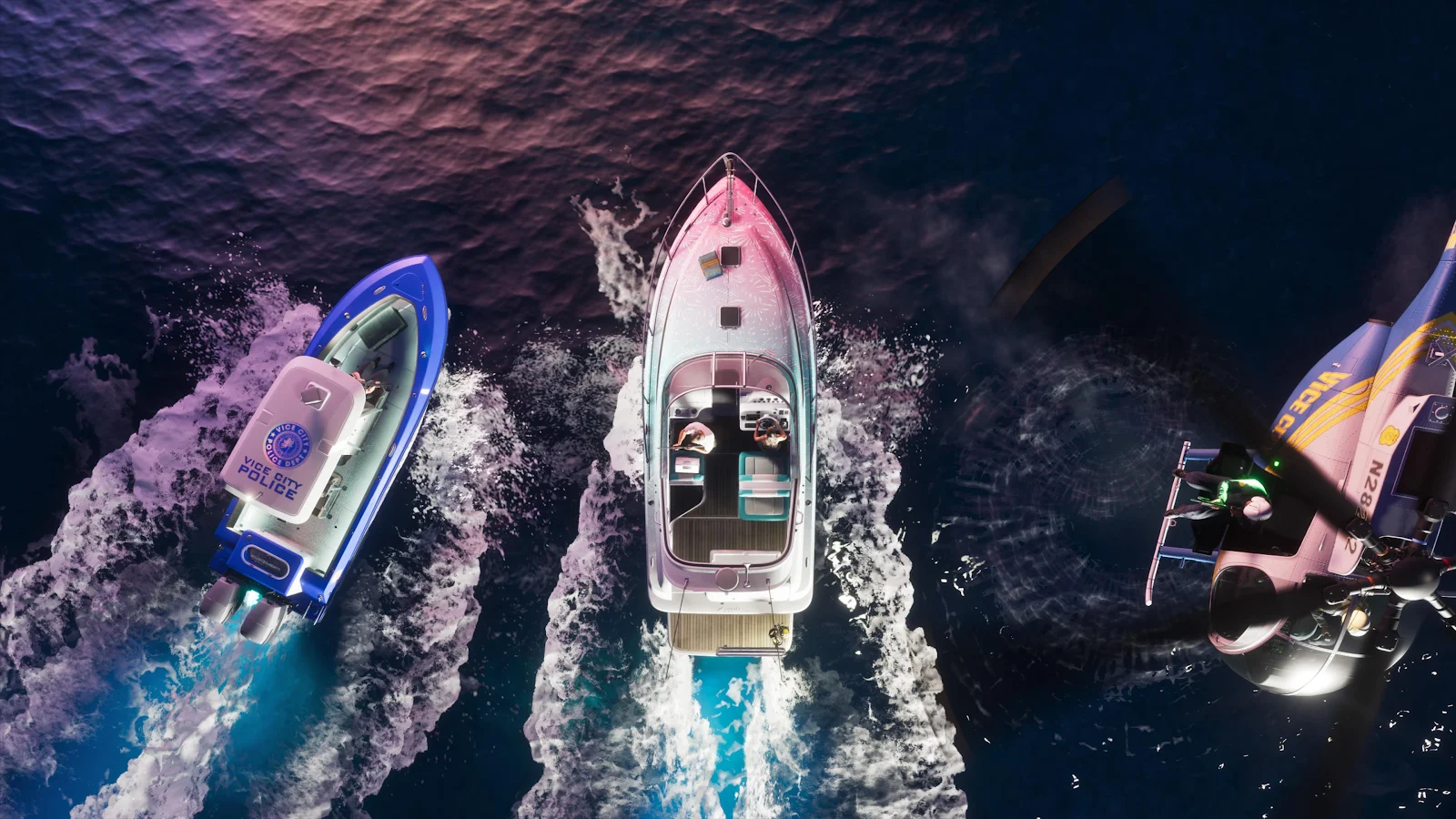 Grand Theft Auto VI Boat Chase - Digital Art 4K Wallpaper (3840x2160)