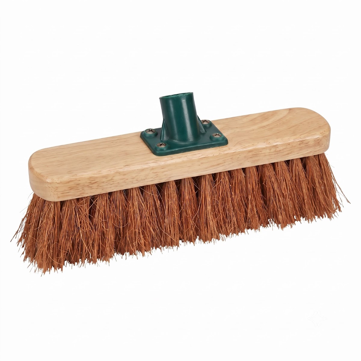 11'' (57MM) VARNISH NATURAL COCO BROOM + 4 SCREWS PUSH FIT BRACKET