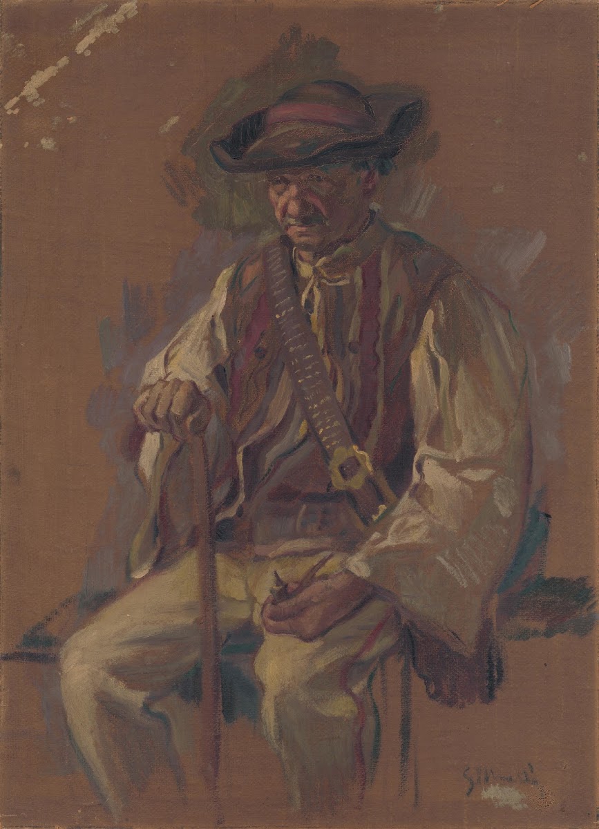 Portrait of a Standing Man in a Folk Costume 19251930
