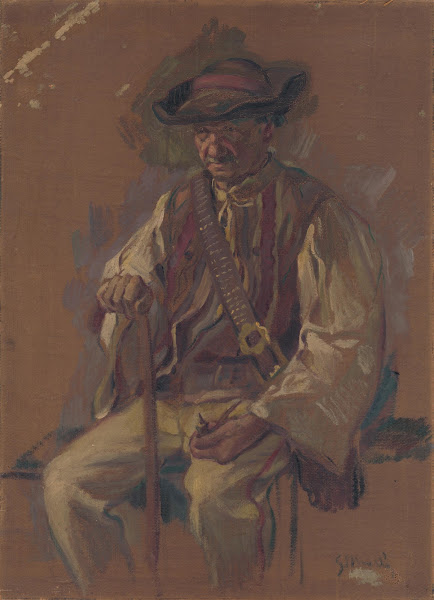 Portrait of a Standing Man in a Folk Costume 19251930