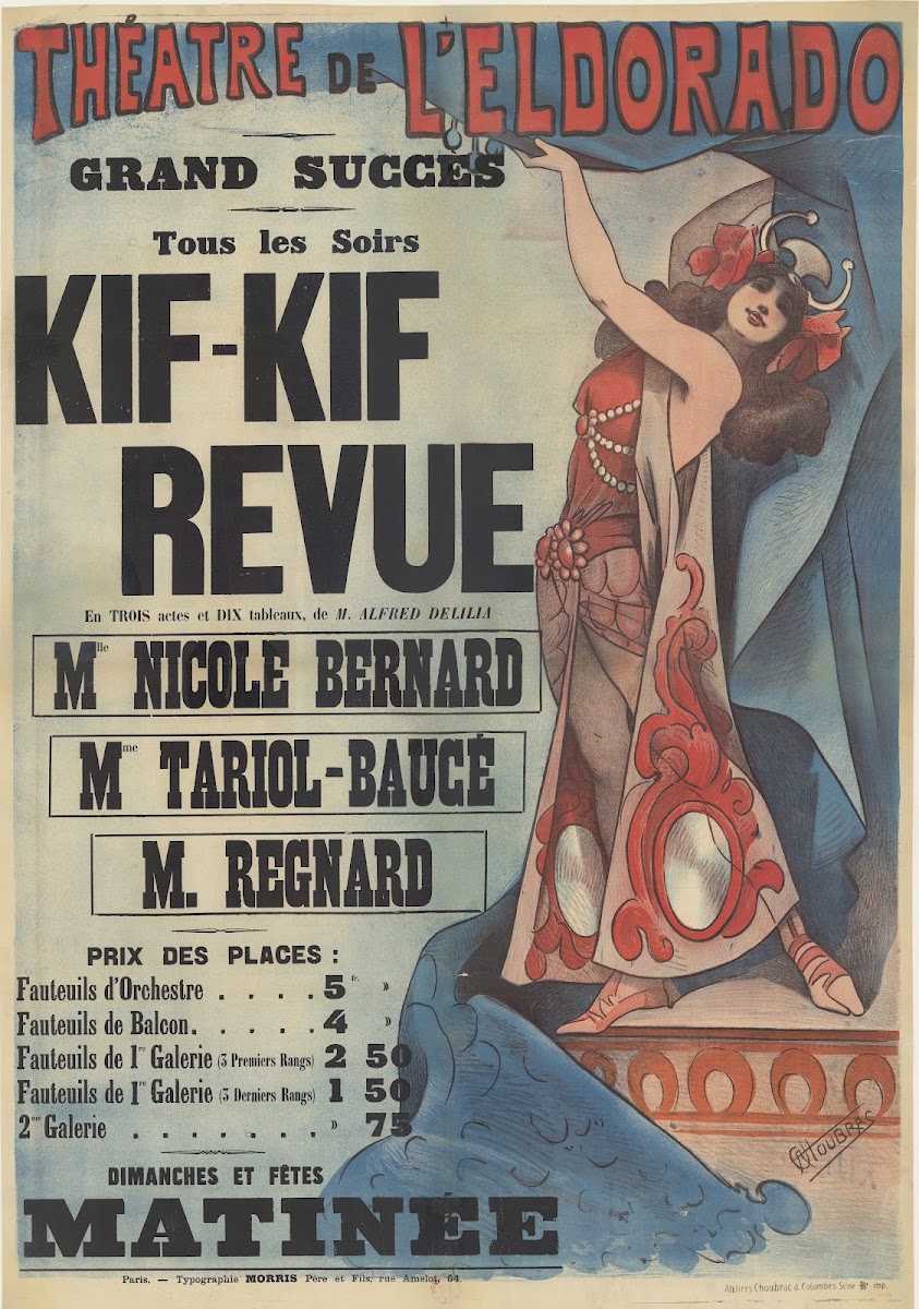 Théatre de lEldorado Kif Kif revue en 3 actes et 10 tableaux de M Alfred Delila