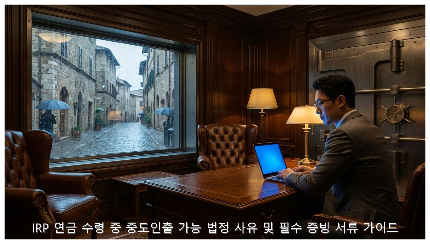 IRP 연금 수령 중 중도인출 가능한 법정 사유 및 필수 증빙 서류 가이드 핵심 안내 및 분석 인포그래픽 (6)