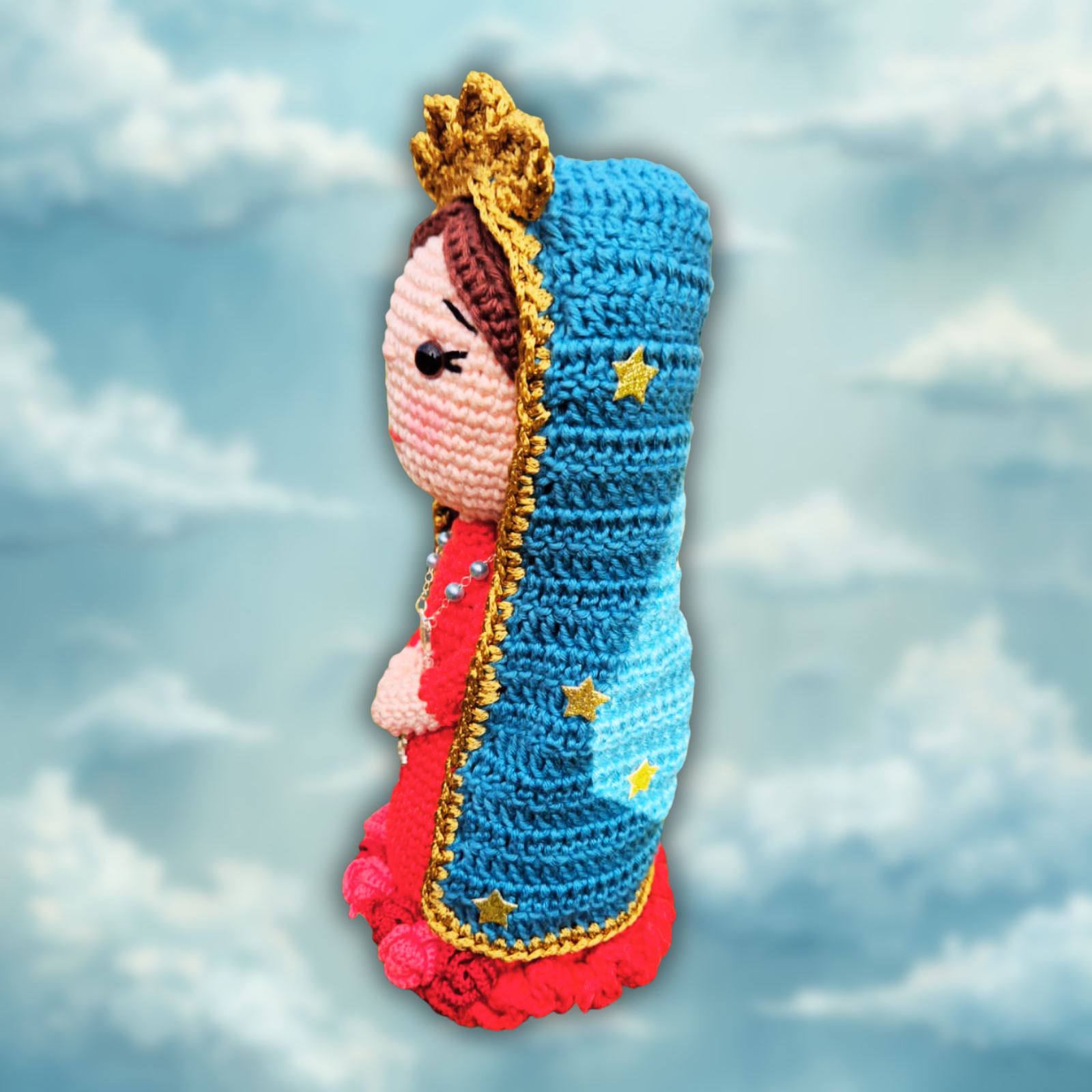 Santinha Nossa Senhora de Guadalupe em Crochê