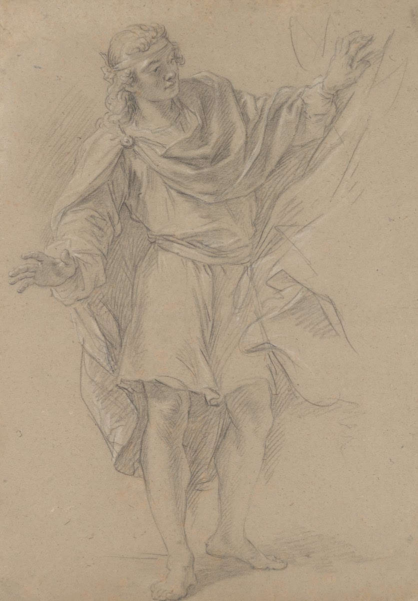 Man Pulling a Curtain Aside 18th century