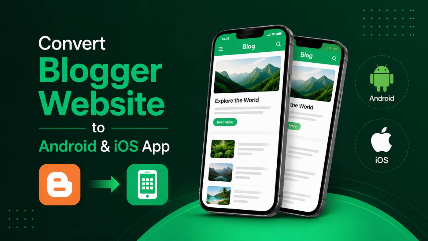 Convert Your Blogger Website to a Native Android & iOS App (2026)