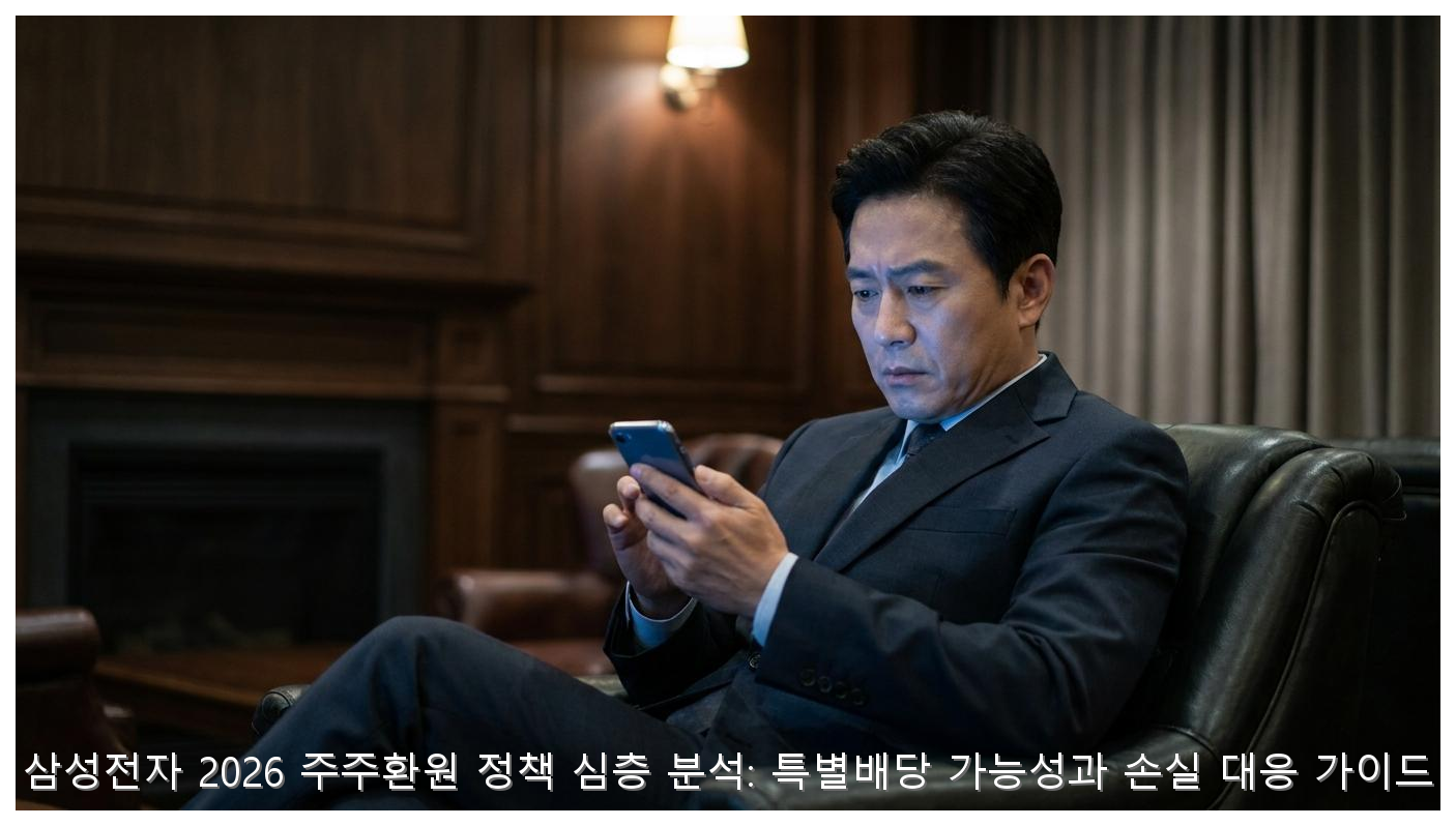 삼성전자 2026 주주환원 정책 심층 분석: 특별배당 가능성과 손실 대응 가이드 핵심 안내 및 분석 인포그래픽 (3)