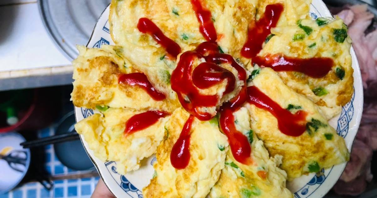Món cho bé : Trứng chiên phô mai