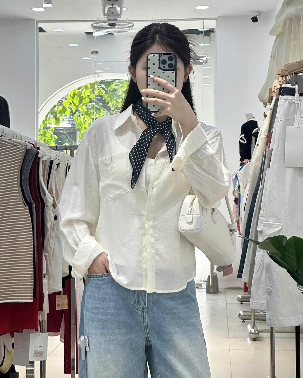 Áo sơ mi voan dài tay túi nút XONXEN SHOP 6809 – Image 4
