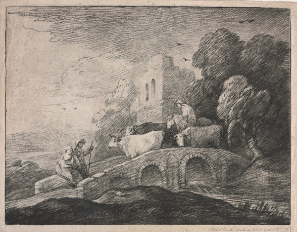 Wooded Landscape with Herdsmen Driving Cattle 17791780