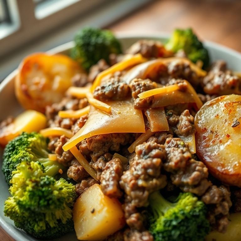 Savory Ground Beef with Roasted Potatoes & Broccoli – Quick 30‑Minute Comfort Food