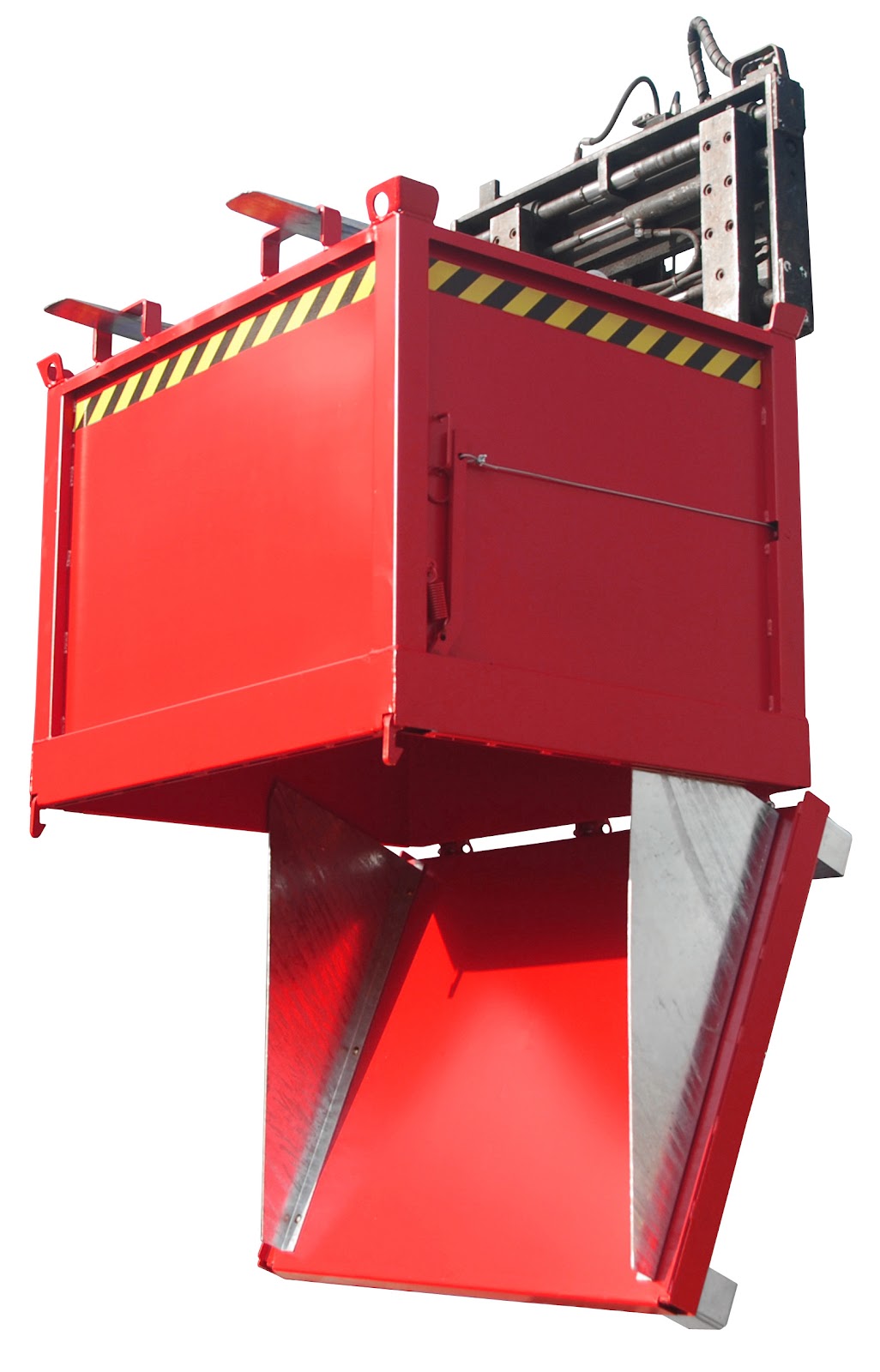 Bodemklepcontainer FB 1000, gelakt, Vuurrood