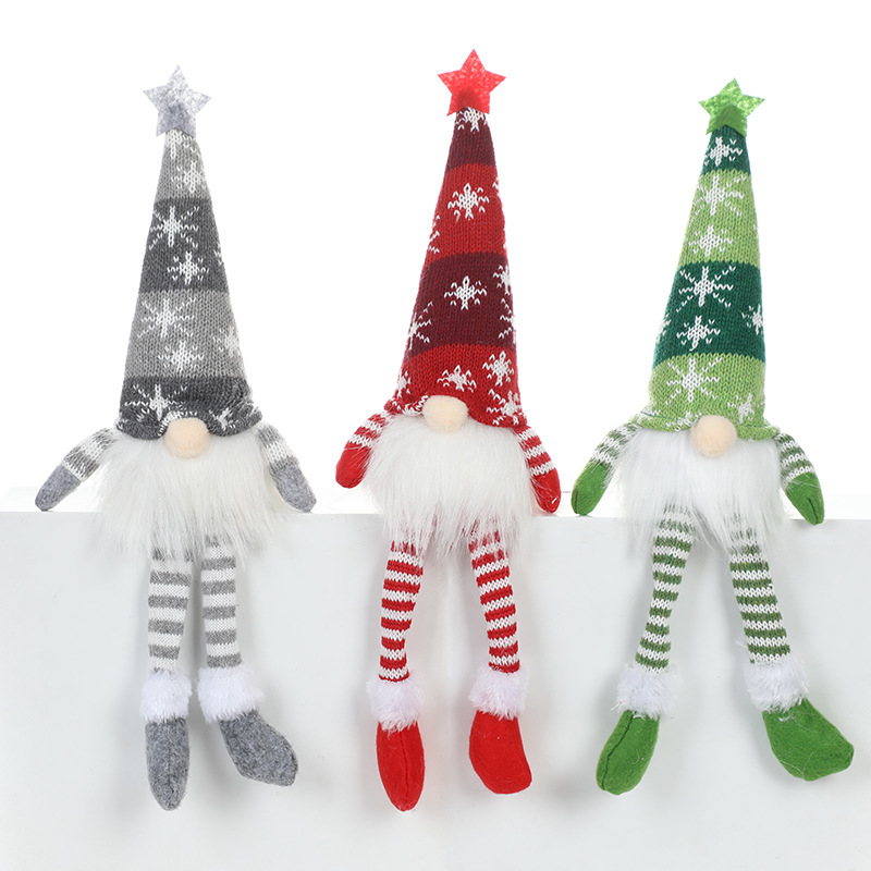 Christmas gnome figure with LED lighting and star hat