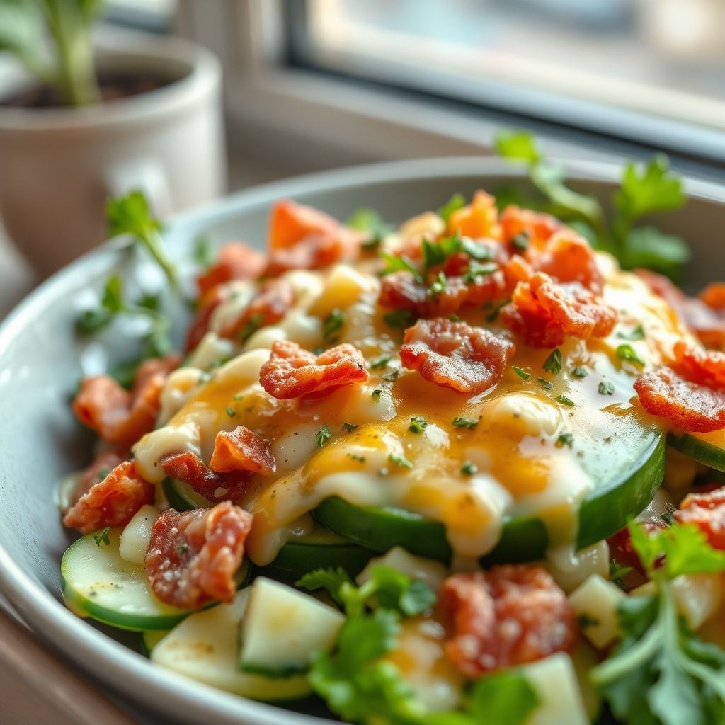 Creamy Cucumber Salad with Bacon and Ranch Dressing (Easy 30-Minute Side)