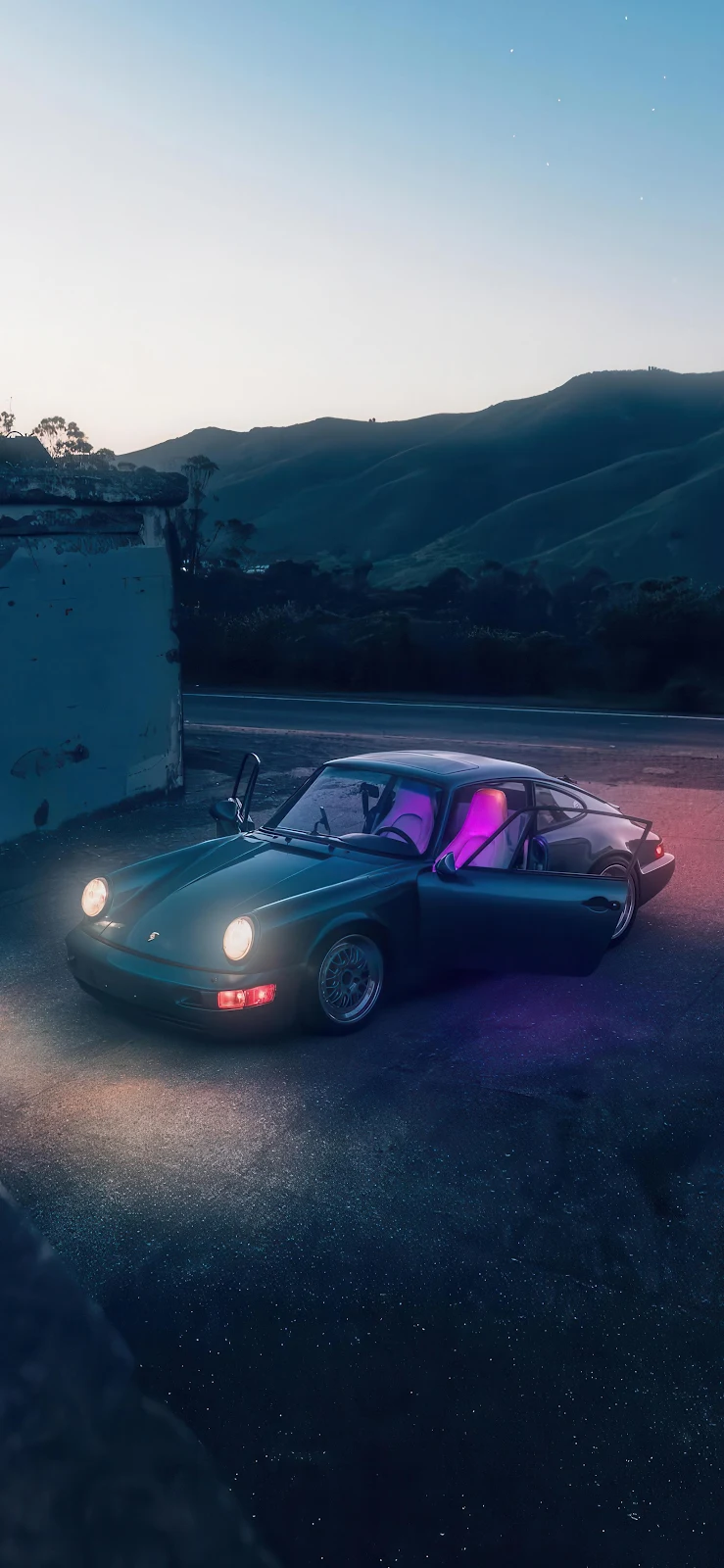 Classic Porsche 911 At Twilight - Automotive Photography 2K iPhone Wallpaper (2154x4666)