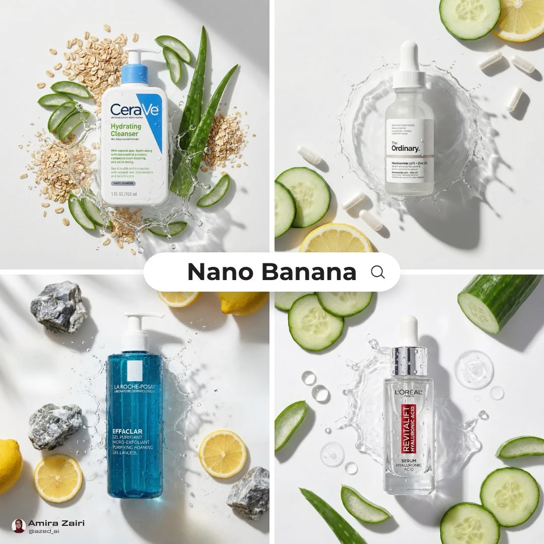 Anuncio de fotografía de productos de cuidado de la piel de alta gama