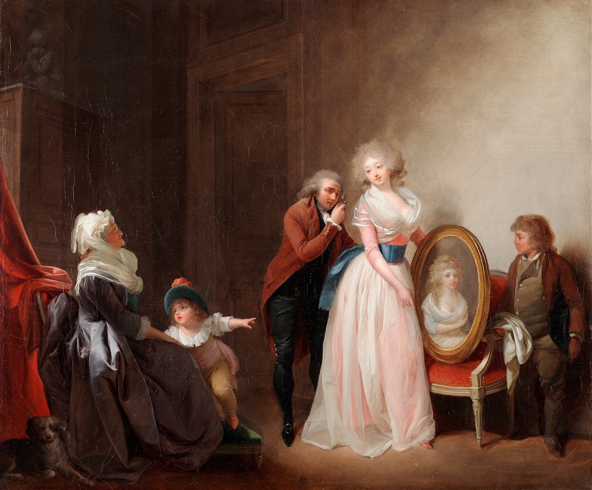 Woman Showing Her Portrait About 1790
