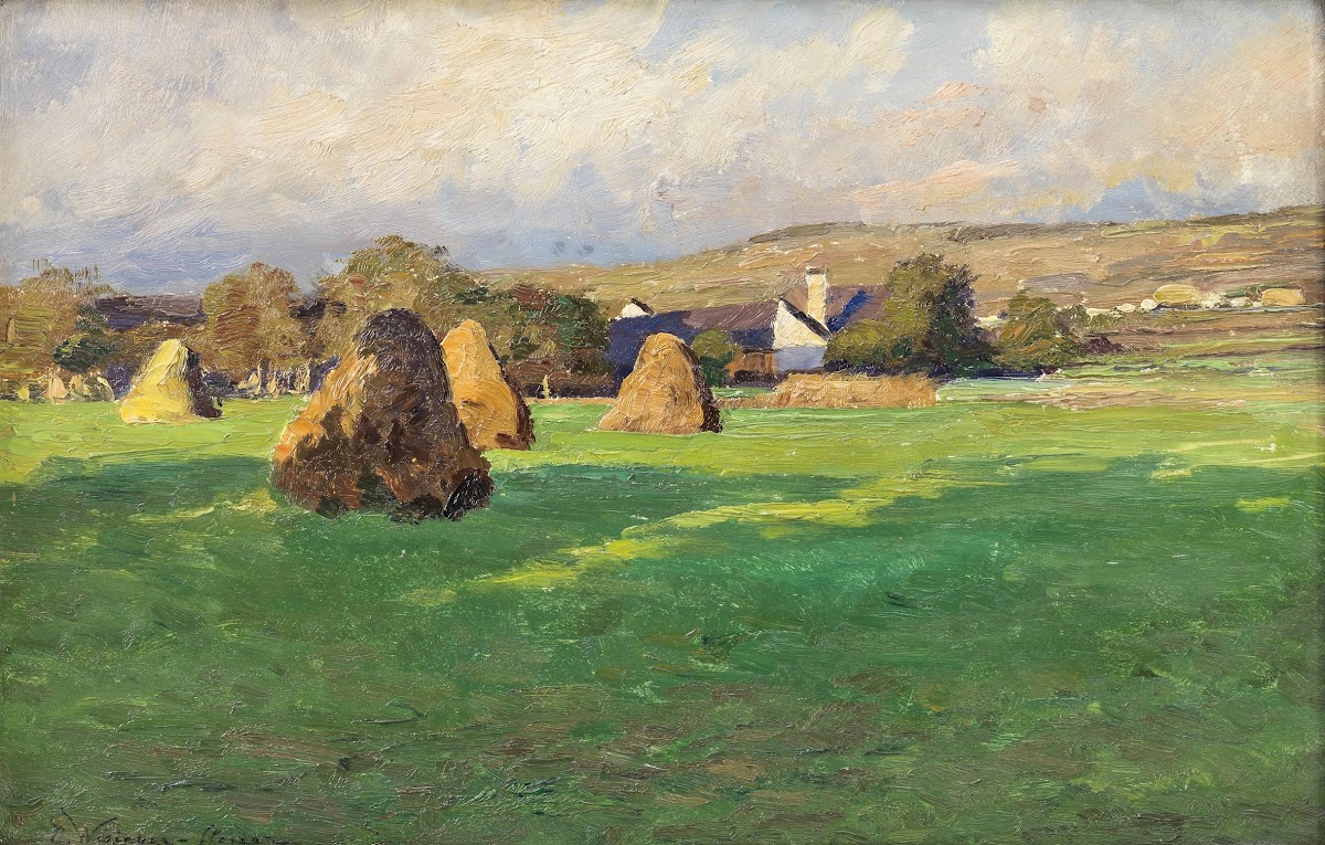 Abendliche Sommerlandschaft mit Strohmandeln 1895