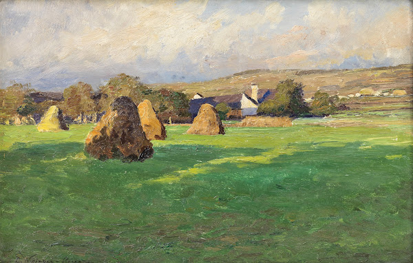 Abendliche Sommerlandschaft mit Strohmandeln 1895