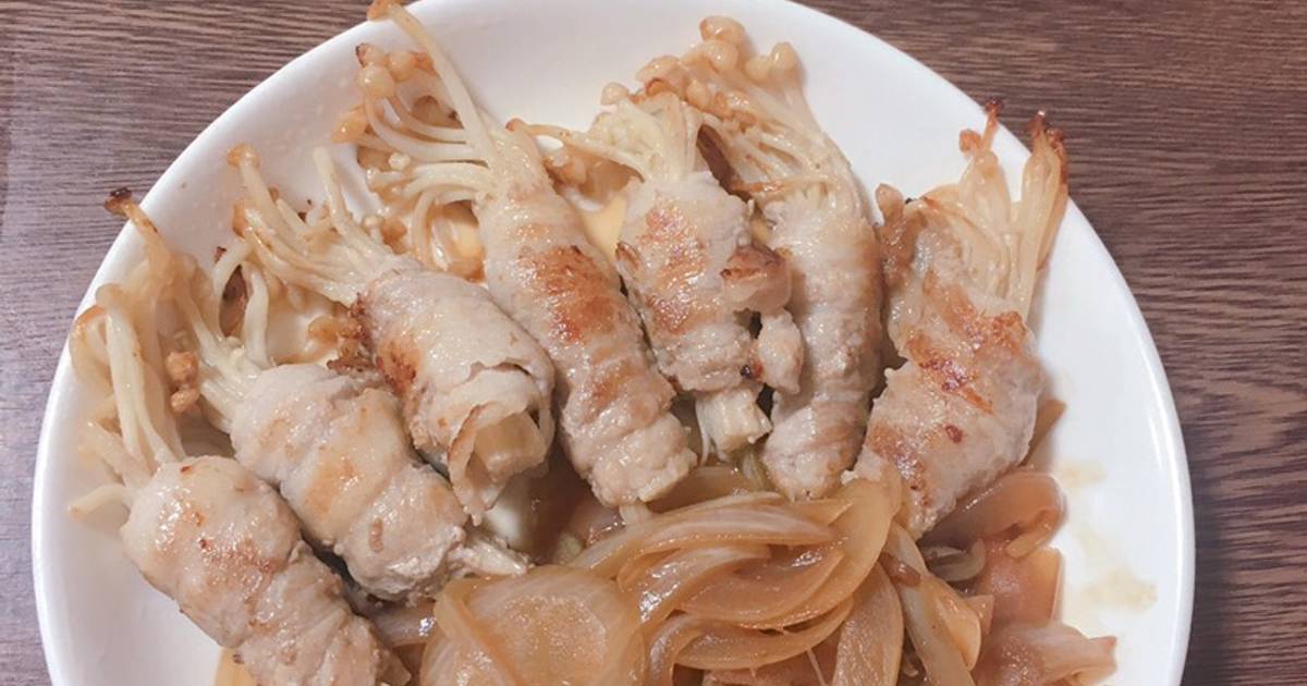 Hành tây xào thịt cuốn kim châm