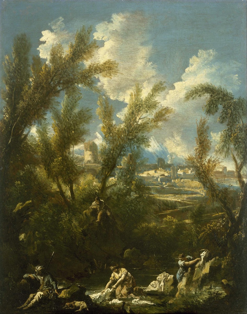 Landscape with Washerwoman 1710 1720