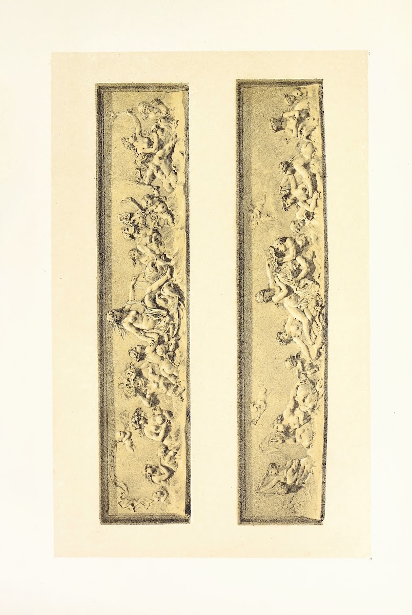Two Friezes in Terra Cotta Tritons and Sea Nymphs 1858
