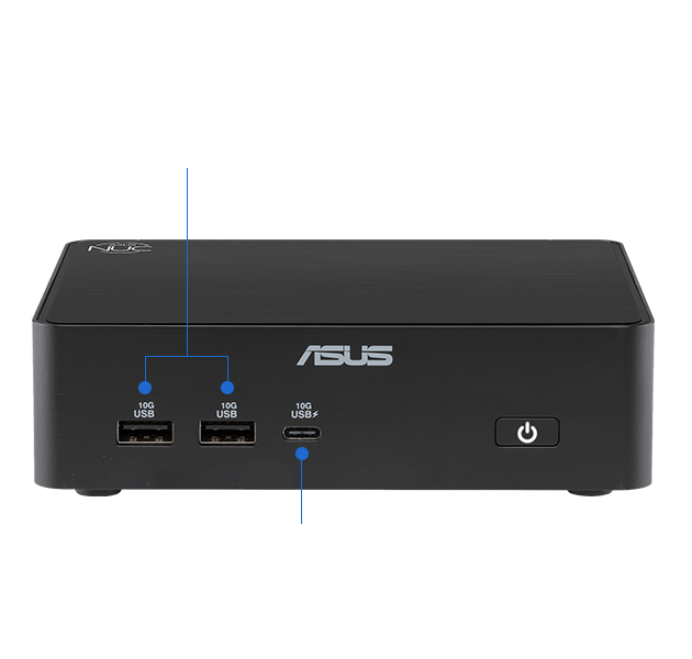 ASUS NUC 16 Pro 전면 I/O 포트