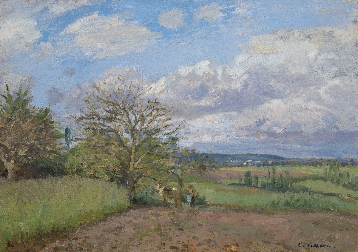 Paysage avec une vachère circa 1872