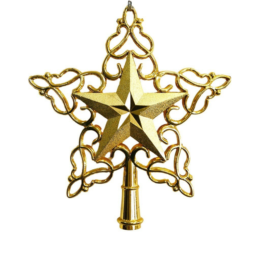 Weihnachtsbaum-Spitzenstern, 3D-Design mit Spitzenmuster