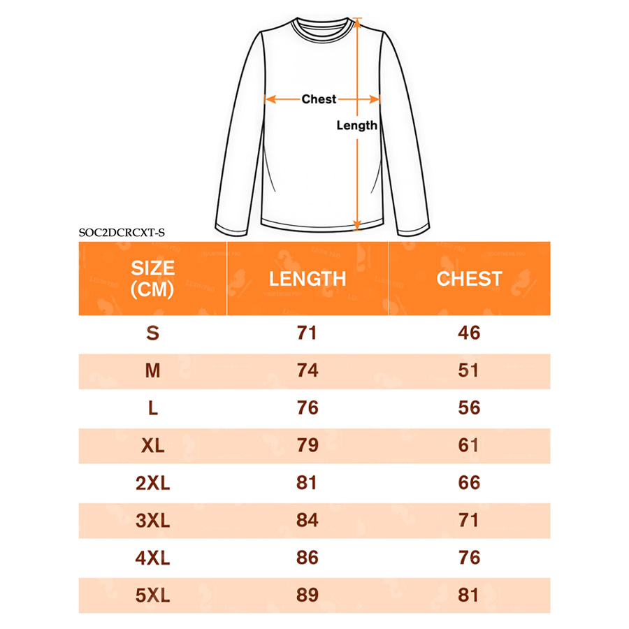 AOP Adult long sleeve T shirt (double side print)