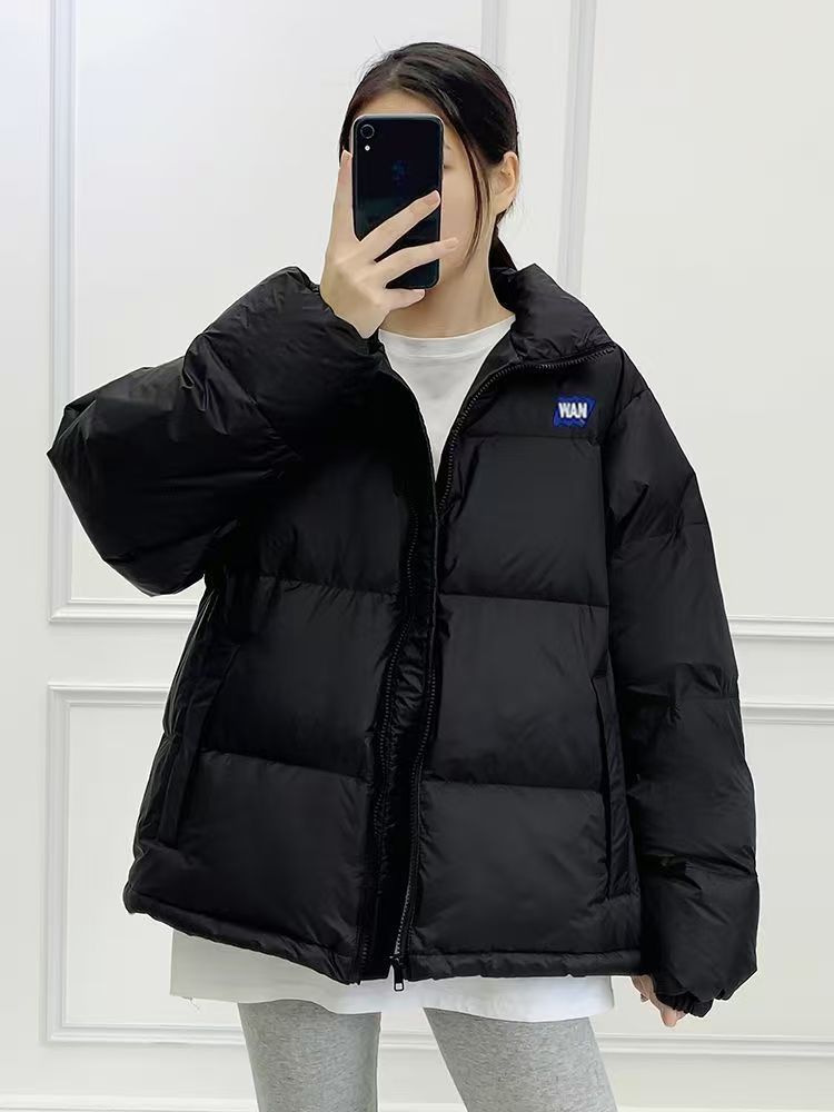 Short women's padded jacket, loose, lined