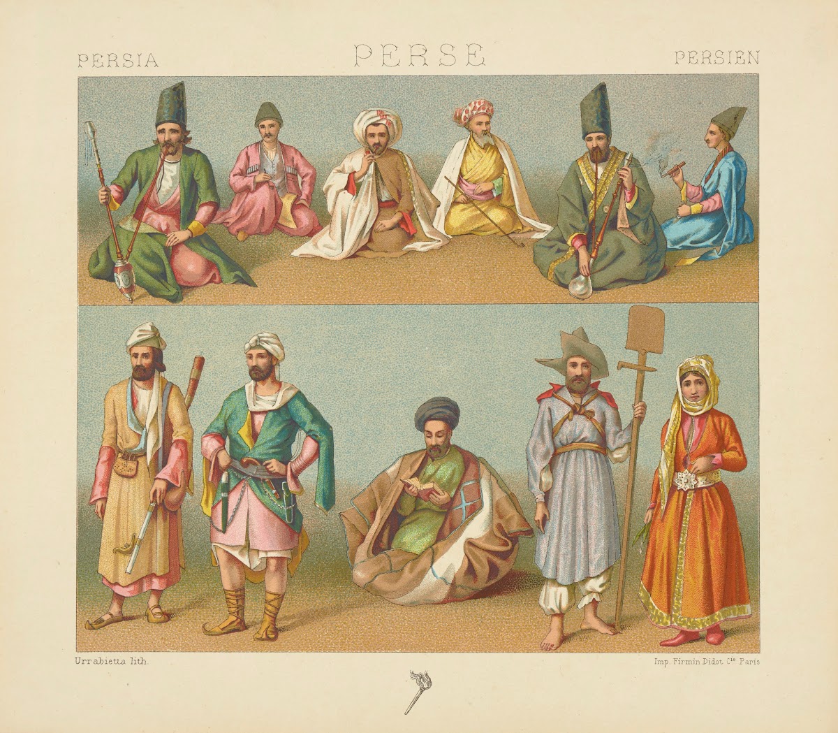 Costumes divers  fumeurs 1876 1888
