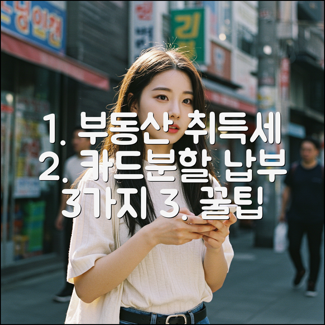 부동산 취득세, 카드/분할 납부 3가지 꿀팁!