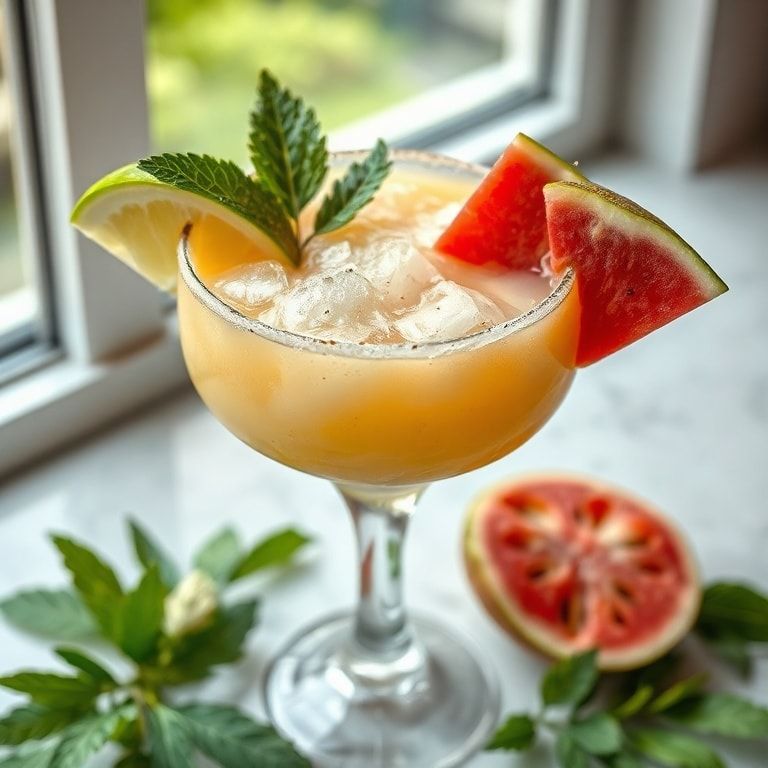 Easy Tropical Guava Coconut Margarita Recipe for Summer