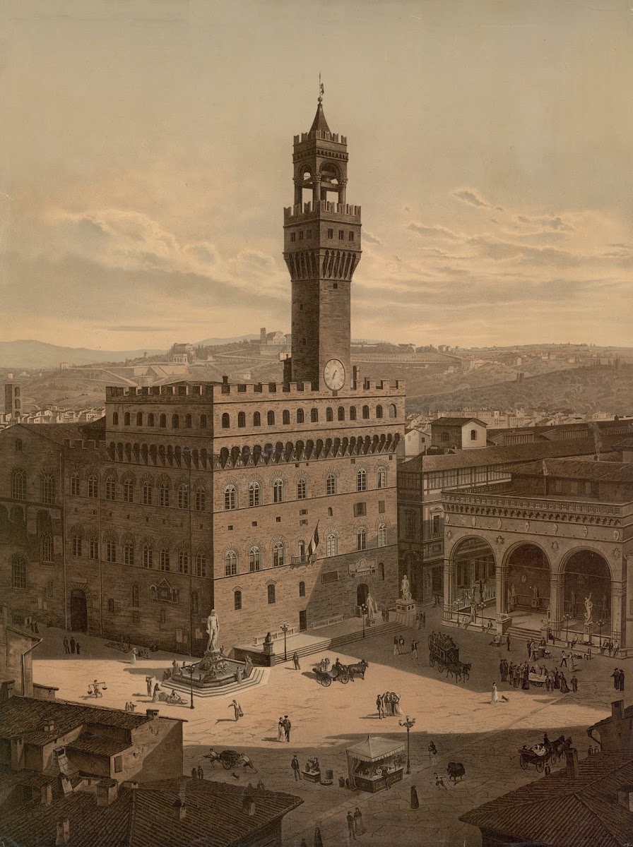 Piazza della Signoria Florence 1883