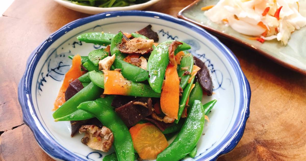 Đậu ngọt xào nấm