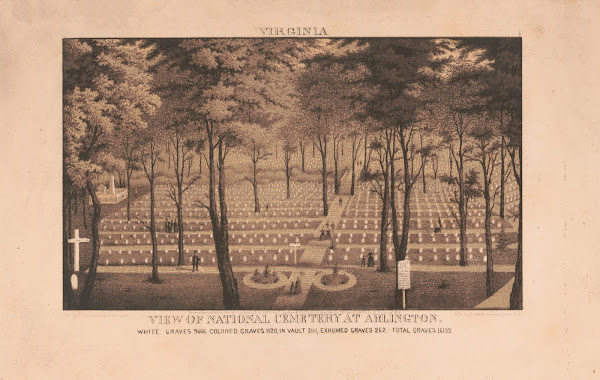 View of National Cemetery at Arlington 1870