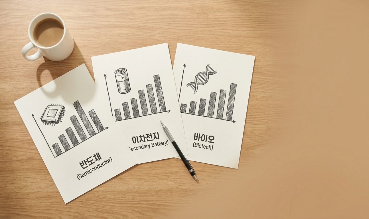 섹터 ETF 투자 전략 — 반도체·2차전지·바이오 3섹터 수익률 사이클 비교