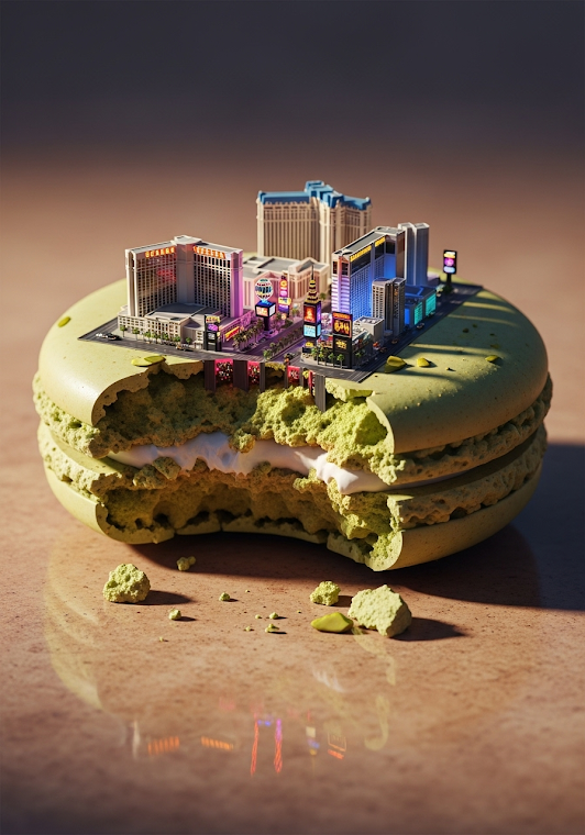 Miniature Vegas Macaron Dreamscape