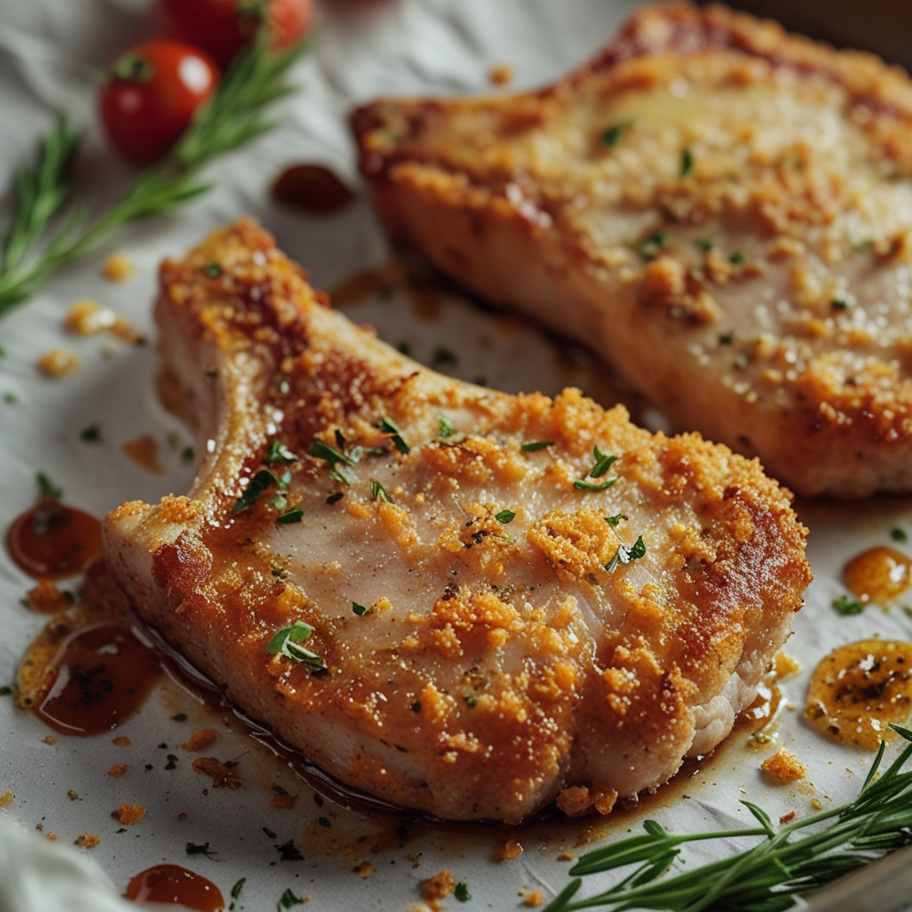 Crispy Parmesan Crusted Pork Chops: Easy & Quick Family-Friendly Dinner finished