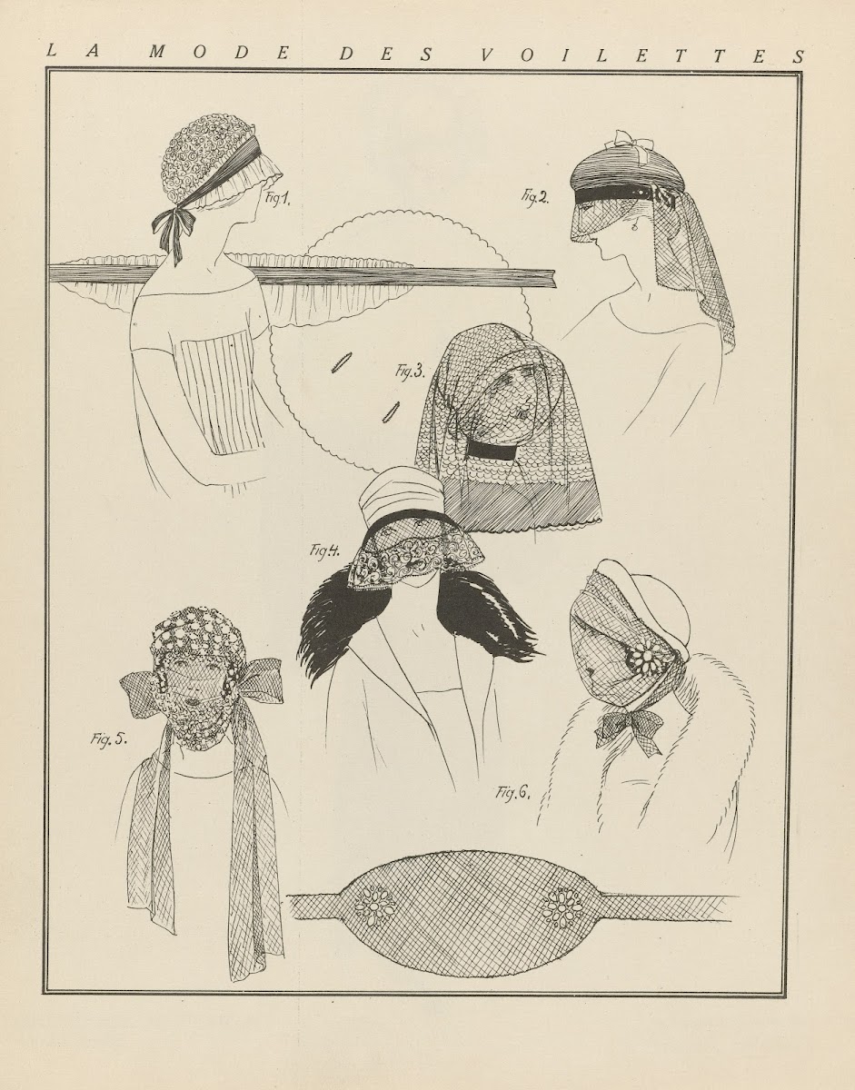 La mode des voilettes 1922
