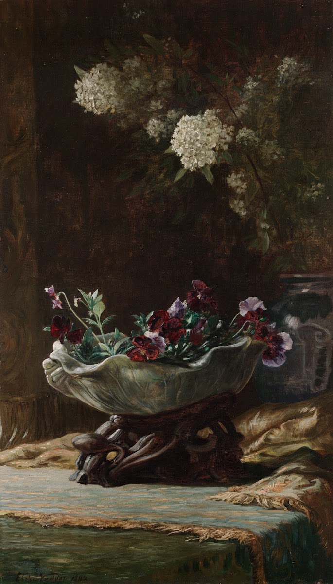 Pansies andSpirea 1882