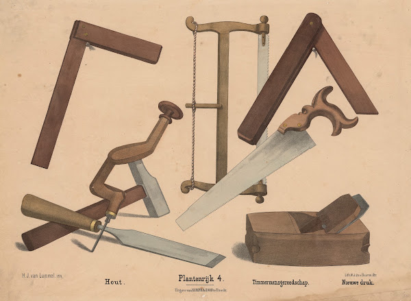 Hout Timmermansgereedschap 1841